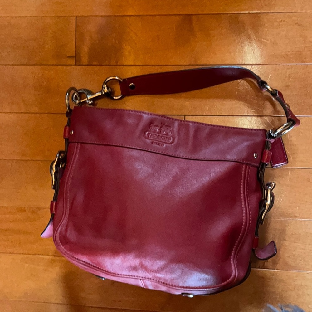 Red COACH shoulder bag